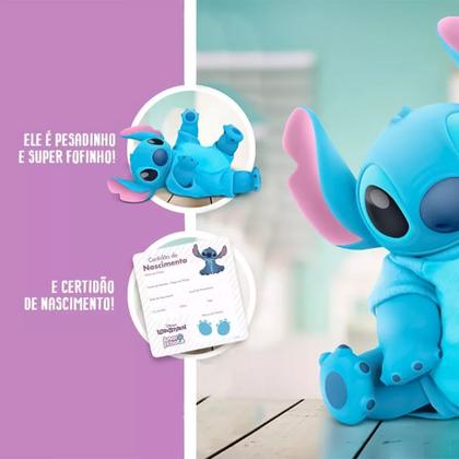 Imagem de Boneco de Pelúcia e Vinil Stitch Coleção Amor de Filhote 36cm Roma