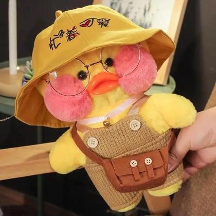 Imagem de Boneco de Pelúcia Lalafanfan - Pato Amarelo com Acessórios (30cm)