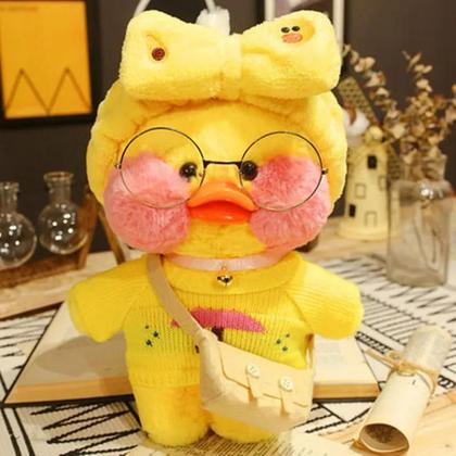 Imagem de Boneco de Pelúcia Lalafanfan - Pato Amarelo com Acessórios (30cm)