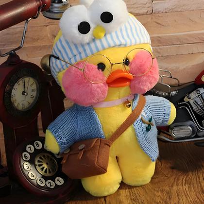 Imagem de Boneco de Pelúcia Lalafanfan - Pato Amarelo com Acessórios (30cm)