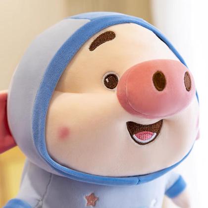 Imagem de Boneco De Pelúcia Porco Espacial Azul Presente De Natal Aniversário