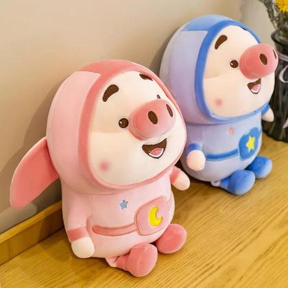 Imagem de Boneco De Pelúcia Porco Espacial Azul Presente De Natal Aniversário