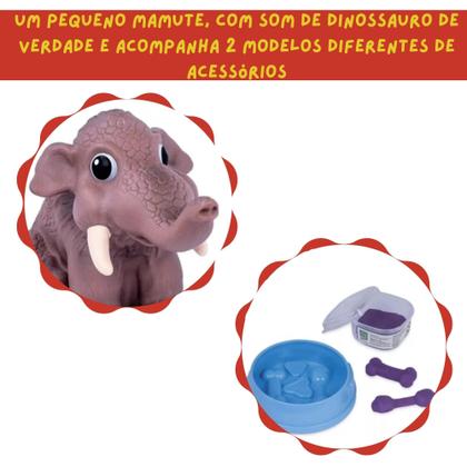 Imagem de Boneco Dino World Babys Mamute com Massinha e Molde Recomendado para Crianças a partir de 3 Anos Cotiplás - 2342