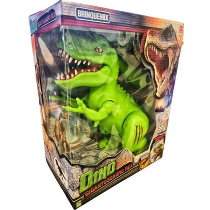 Imagem de Boneco Dinossauro Gigantossauro Rex 35cm Articulado 900 - Brinquemix