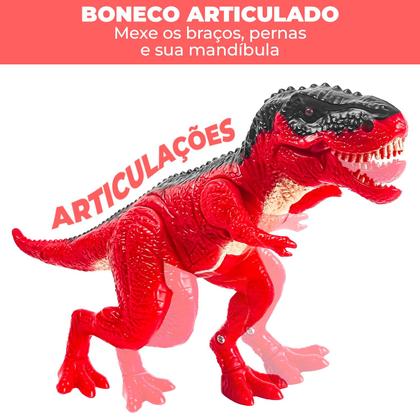 Imagem de Boneco Dinossauro T-Rex De Brinquedo Com Som E Luz Dm Toys