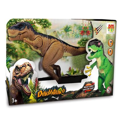 Imagem de Boneco Dinossauro T-Rex De Brinquedo Com Som E Luz Dm Toys