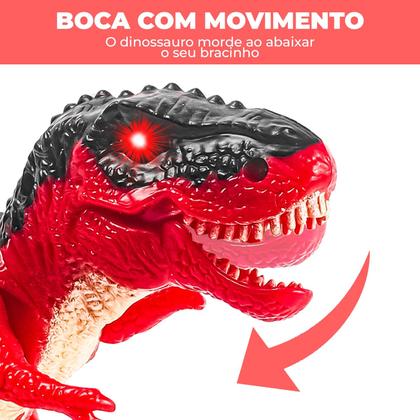 Imagem de Boneco Dinossauro T-Rex De Brinquedo Com Som E Luz Dm Toys