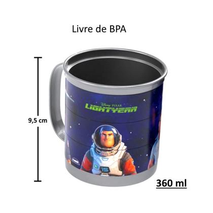 Imagem de Boneco do Buzz Lightyear com 5 Falas + Garrafinha Foguete e Caneca