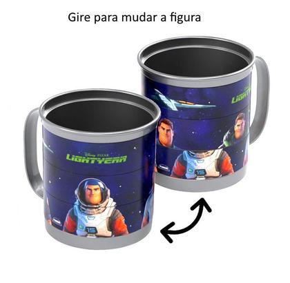Imagem de Boneco do Buzz Lightyear com 5 Falas + Garrafinha Foguete e Caneca