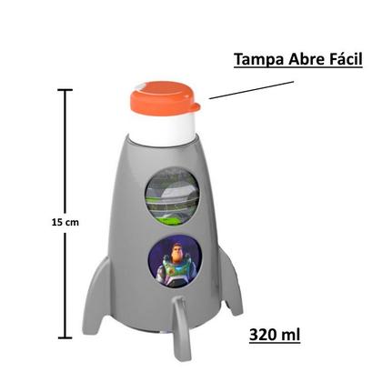 Imagem de Boneco do Buzz Lightyear com 5 Falas + Garrafinha Foguete e Caneca