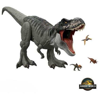 Boneco e Personagem JW Rebirth T-REX Super Colossal 99CM - Mattel