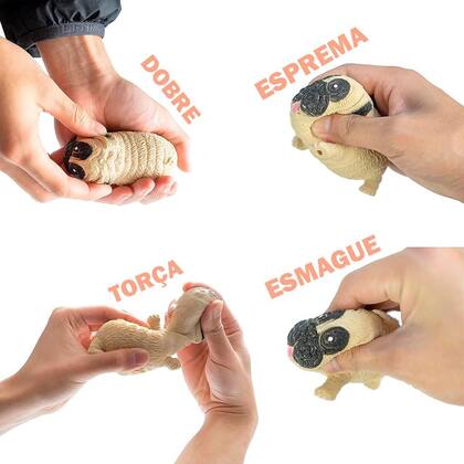Imagem de Boneco Elástico Que Estica Cachorro Divertido 10 Cm Anti Stress - Dm Toys