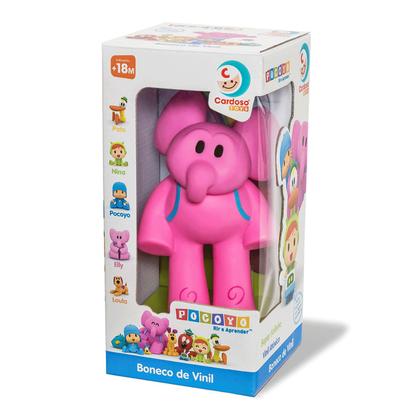 Imagem de Boneco Em Vinil Elly Elefante Rosa Brinquedo Pocoyo Cardoso