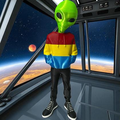 Imagem de Boneco Et 20cm Com Blusa Alienígena Extraterrestre