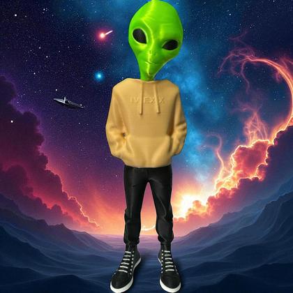 Imagem de Boneco Et 20cm Com Blusa Alienígena Extraterrestre