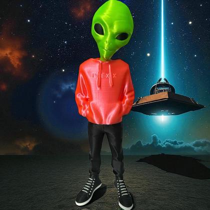 Imagem de Boneco Et 20cm Com Blusa Alienígena Extraterrestre