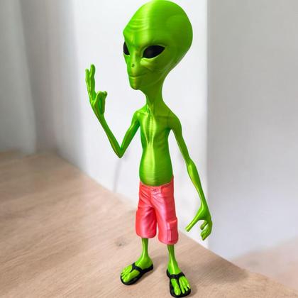 Imagem de Boneco Et Alienígena Extraterrestre Bermuda Chinelo 68cm
