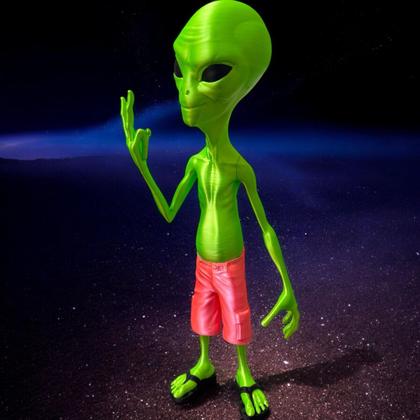 Imagem de Boneco Et Alienígena Extraterrestre Bermuda Chinelo 68cm