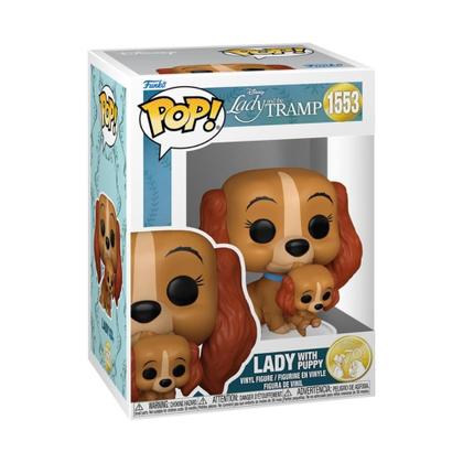 Imagem de Boneco Funko Pop! Disney A Dama e o Vagabundo 70 anos - Dama com Filhote