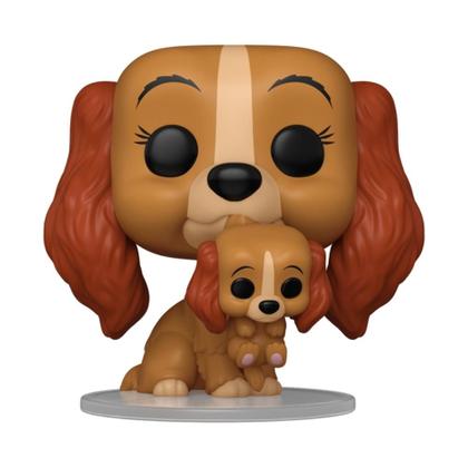 Imagem de Boneco Funko Pop! Disney A Dama e o Vagabundo 70 anos - Dama com Filhote