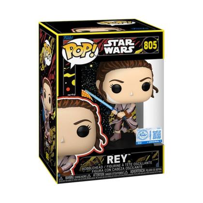 Imagem de Boneco Funko Pop! Exclusivo Star Wars - Rey (Retro)