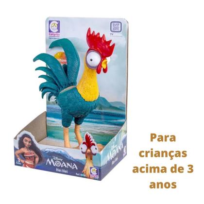 Imagem de Boneco Galo Hei Hei da Princesa Moana 30cm em Plástico Vinil Cotiplas - 2597 Brinquedo