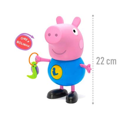 Imagem de Boneco George Peppa Pig Com Atividades Infantil 1098 - Elka