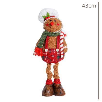 Imagem de Boneco ginger em pe com cachecol verde 43cm