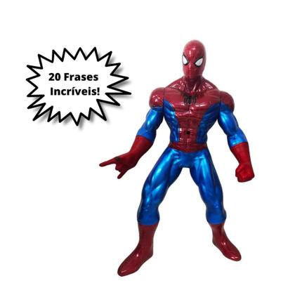 Imagem de Boneco Homem Aranha 20 Frases Super Herói Spider Man Marvel Divertido 56cm +3 anos Mimo Toys - 0580