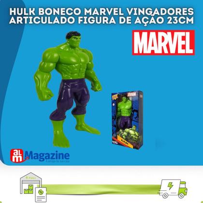 Imagem de Boneco Hulk  Marvel Vingadores Articulado Figura De Ação 23cm