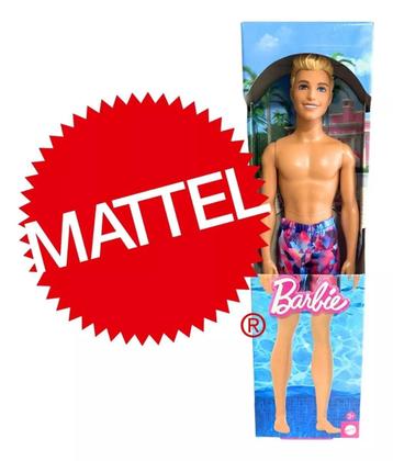 Boneco Ken Com Traje De Praia E Piscina - Mattel HXX52 - Boneco
