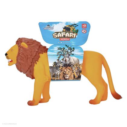 Imagem de Boneco Leão Rei Da Selva Realista Em Vinil Grande 34 Cm Animal Selvagem Colecionável Safari África