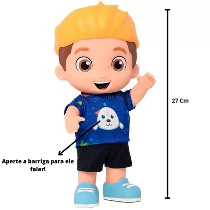 Imagem de Boneco Luccas Neto Com Som Fala 14 Frases Novabrink Bbra 1079