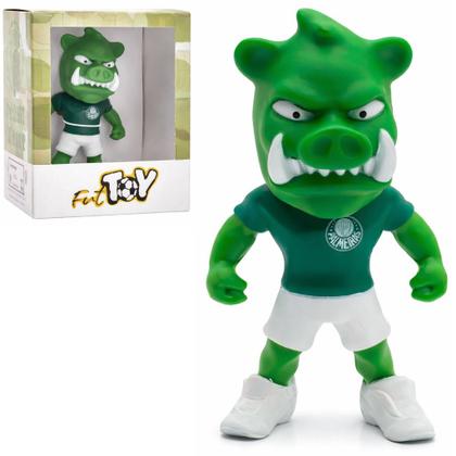 Imagem de Boneco Mascote De Futebol Oficial do Palmeiras Fut Toy Verdão Licenciado Modelo Personagem:Porco Gobatto