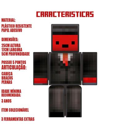 Imagem de Boneco Mine Athos Cadres Problems Lopers Original 25cm Gamer Skins Articulado Diversos Holográfico Hobbie