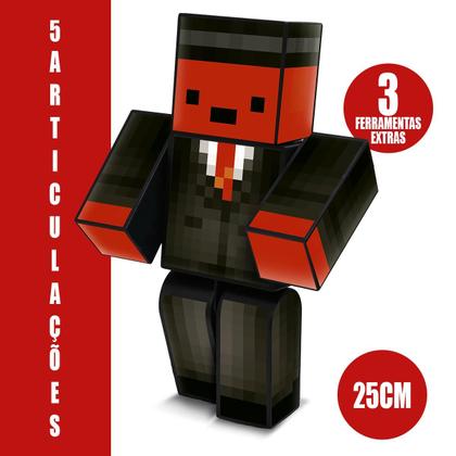 Imagem de Boneco Mine Athos Cadres Problems Lopers Original 25cm Gamer Skins Articulado Diversos Holográfico Hobbie