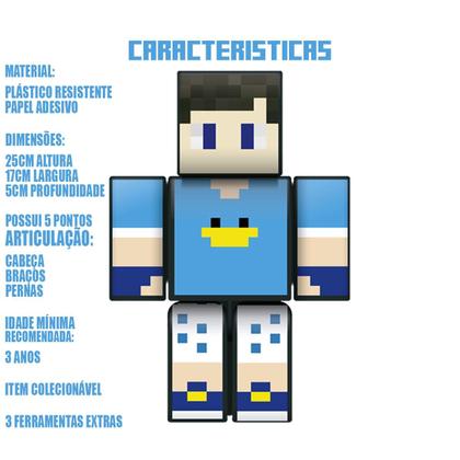 Imagem de Boneco Mine Athos Cadres Problems Lopers Original 25cm Gamer Skins Articulado Diversos Holográfico Hobbie Craft