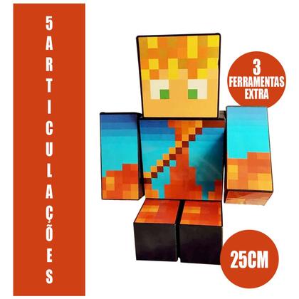 Imagem de Boneco Mine Athos Cadres Problems Lopers Original 25cm Gamer Skins Articulado Diversos Holográfico Hobbie Craft