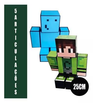 Imagem de Boneco Mine Kit Youtubers Cadres E Problems 25cm 2un Craft
