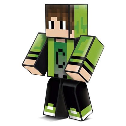 Imagem de Boneco Minecraft Cadres Grande Youtuber Gamer 35cm - Algazarra