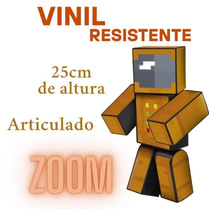 Boneco minecraft zoom turma do problems 25cm articulado novo