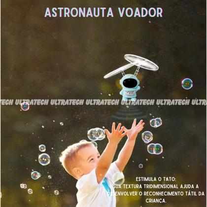 Imagem de Boneco Mini Astronauta Voa a Sensor com Luz Led Brinquedo Infantil Criança