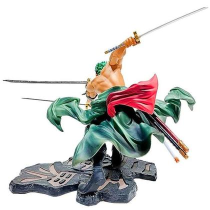 Imagem de Boneco One Piece Action Figure Roronoa Zoro 3 Espadas