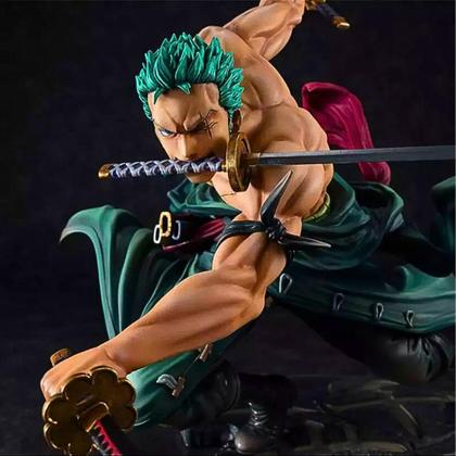 Imagem de Boneco One Piece Action Figure Roronoa Zoro 3 Espadas