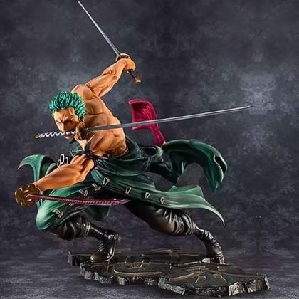 Imagem de Boneco One Piece Action Figure Roronoa Zoro 3 Espadas