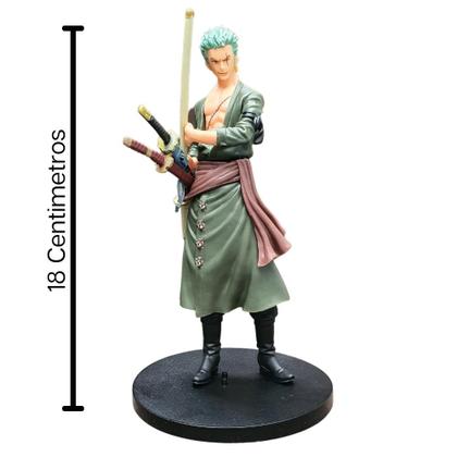 Imagem de Boneco One Piece Roronoa Zoro Verde Action Figure 18cm