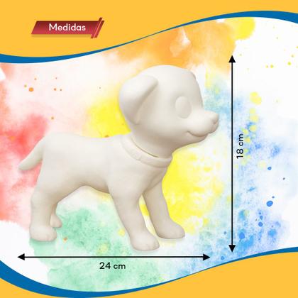 Imagem de Boneco Para Colorir Cachorro De Vinil Divertido Em Branco