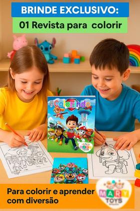 Imagem de Boneco Patrulha Canina Skye Para Colorir E Pintar Didático Elka e Revistinha de Colorir