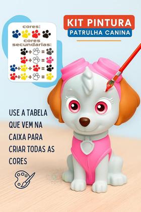 Imagem de Boneco Patrulha Canina Skye Para Colorir E Pintar Didático Elka e Revistinha de Colorir