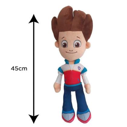Imagem de Boneco Pelúcia Grande Patrulha Canina Ryder 45cm Original